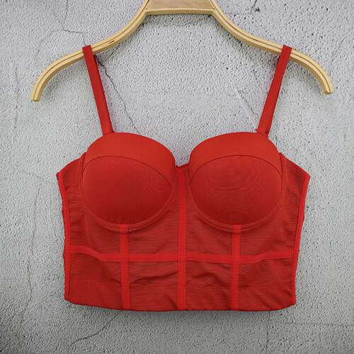 Korean version of the best-selling thin sexy tight-fitting personalized hollow halter neck bra vest for women with navel-baring short tube top to wrap the chest