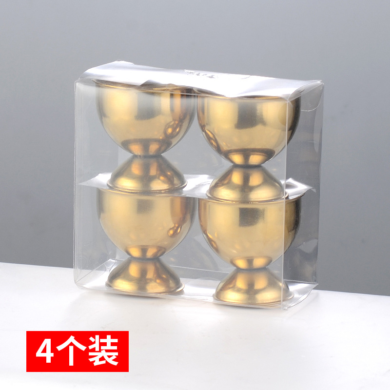Soporte para huevos de acero inoxidable creativo tipo copa para huevos utensilio de mesa multifunción