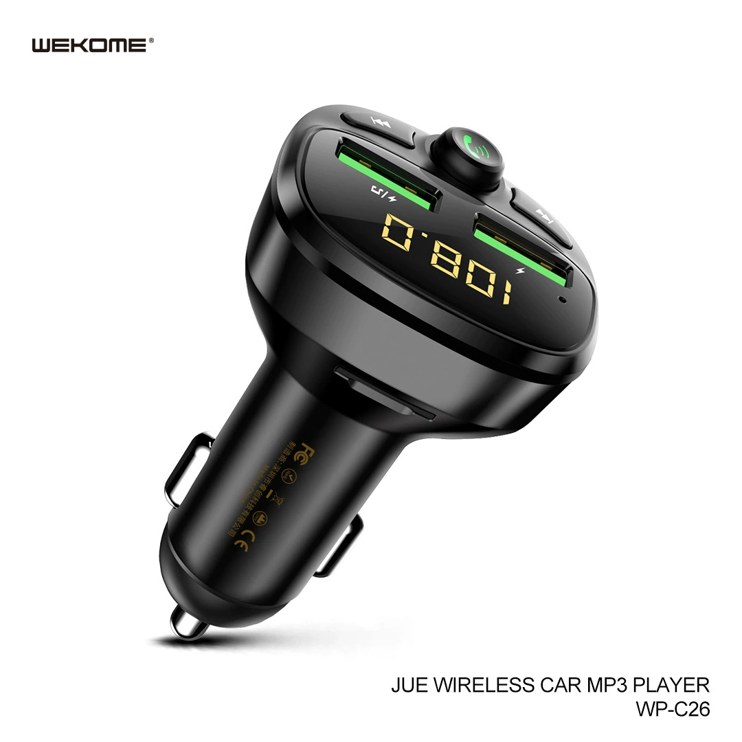WK Jinyue автомобиль MP3 автомобиль двойной U-разъем зарядка Bluetooth 5.0 U диск/TF плеер wp-c26 голосовая навигация