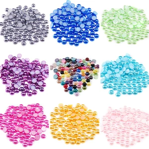 Small package flat bottom semicircle plastic ABS imitation pearl DIY pearl clothing nail art jewelry accessories accessories wholesale