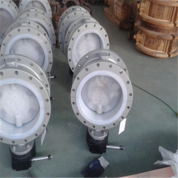 D341F46-16C DN300  手动法兰连接衬氟涡轮蝶阀