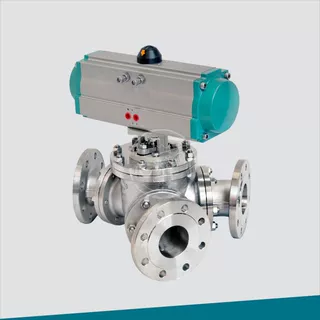 CF8气动Y型三通球阀 带反馈 信号指示 换向阀Q641Y135F-10P-DN80