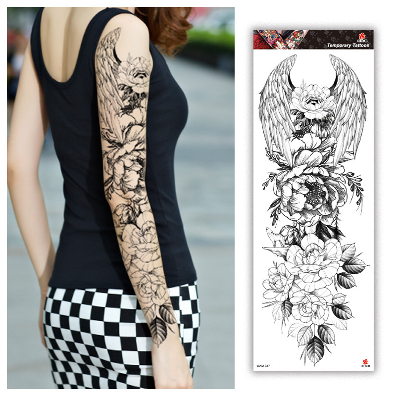 Factory spot wholesale full arm tattoo WAM series men and women sexy big flower arm tattoo waterproof tattoo Factory spot wholesale full arm tattoo WAM series men and women sexy big flower arm tattoo waterproof tattoo