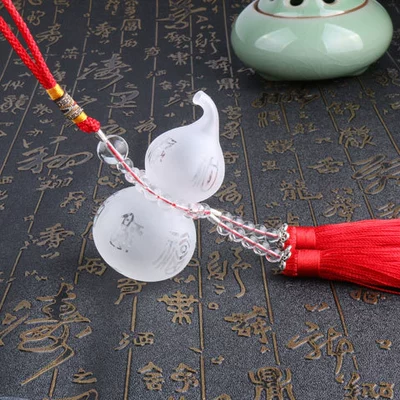 Pendant Glazed Perfume Gourd: Car hanging - classic-gourd-white