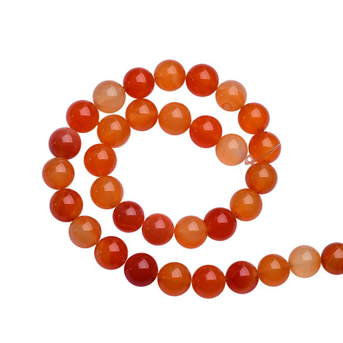 Natural crystal agate semi-finished red agate round beads handmade DIY loose beads beading jewelry with beads manufacturer wholesale