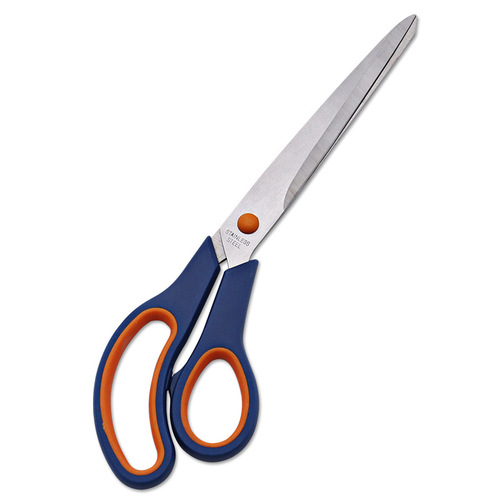 Manufacturer wholesale stainless steel fabric cutting household clothing tailor scissors multi-purpose 11-inch rubber and plastic scissors