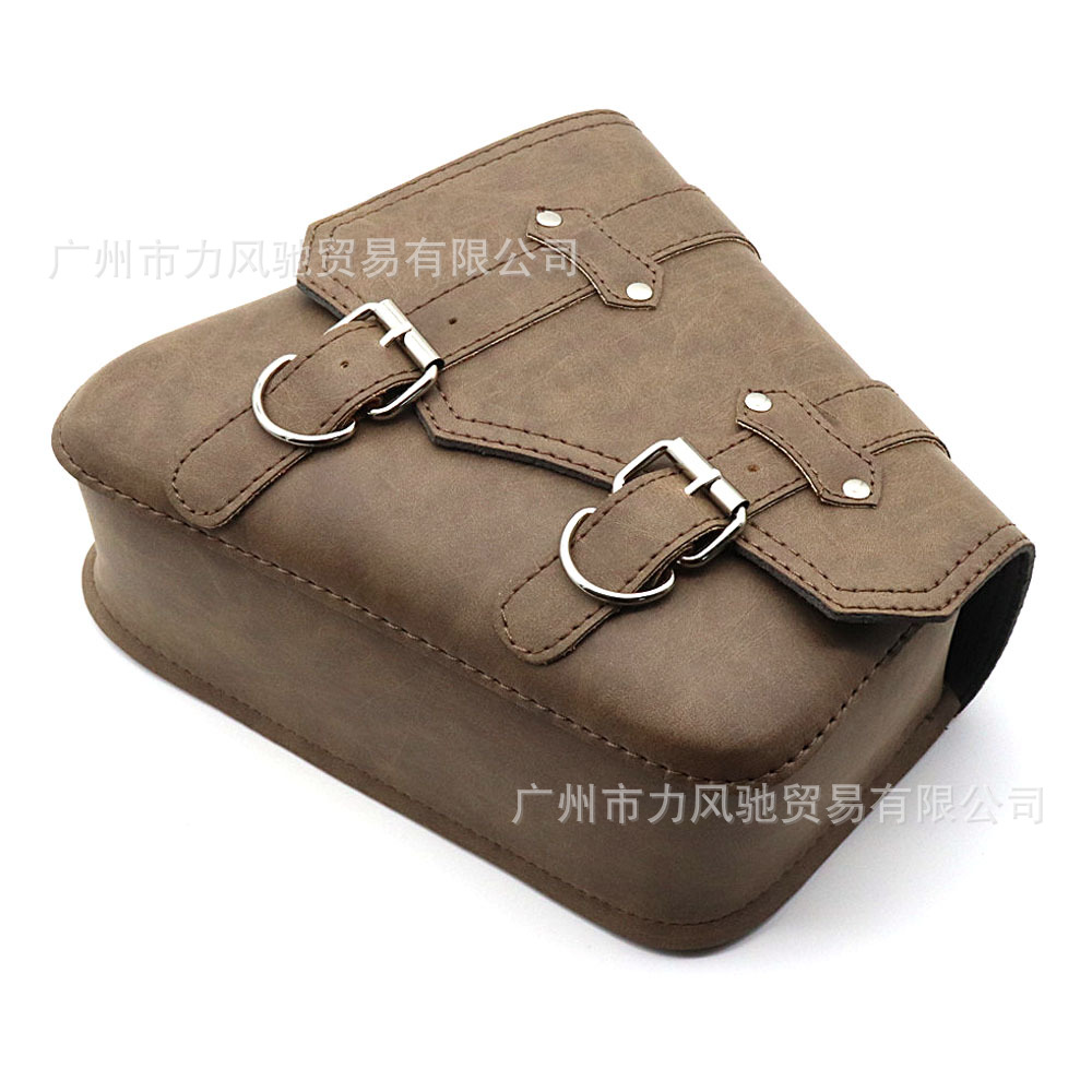 Aplicable a Harley modificado retro izquierda y derecha bolsa de la motocicleta Kit de la cabeza del coche bolsa de aceite Universal