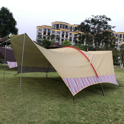 waterproof reinforcement thick awning – Avtomobil yan çətirləri - earthy-yellow-flower-color-6x38x21