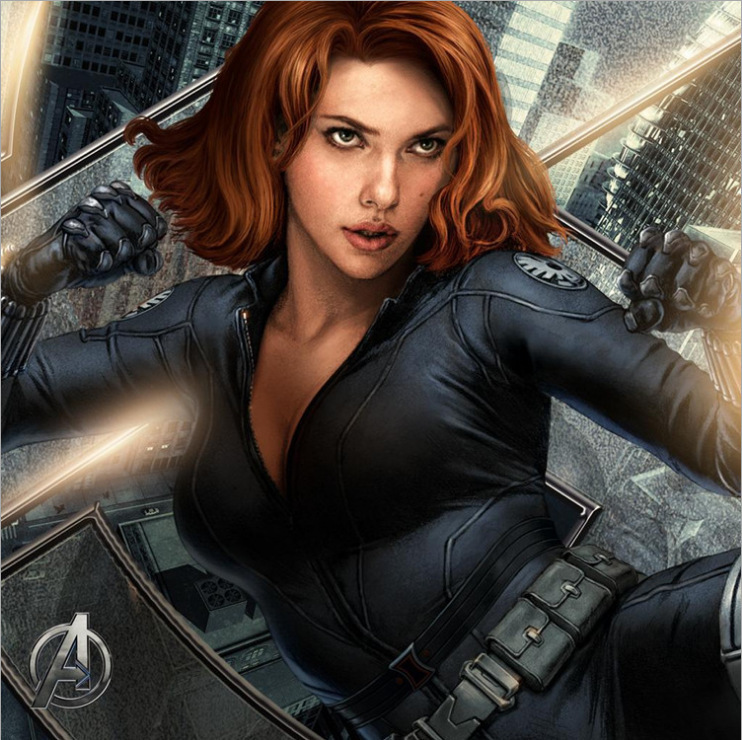 Spot cosplay Wig Black Widow cos Wig Avengers cos Short Curly Hair Character Figure