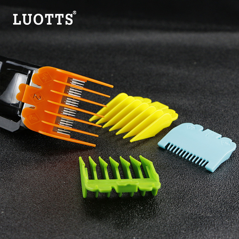 Luo tuosi color ordinario 10-pieza cabeza de aceite gradiente Clipper posicionamiento peine plástico límite peine cabeza de aceite pinza de empuje eléctrica