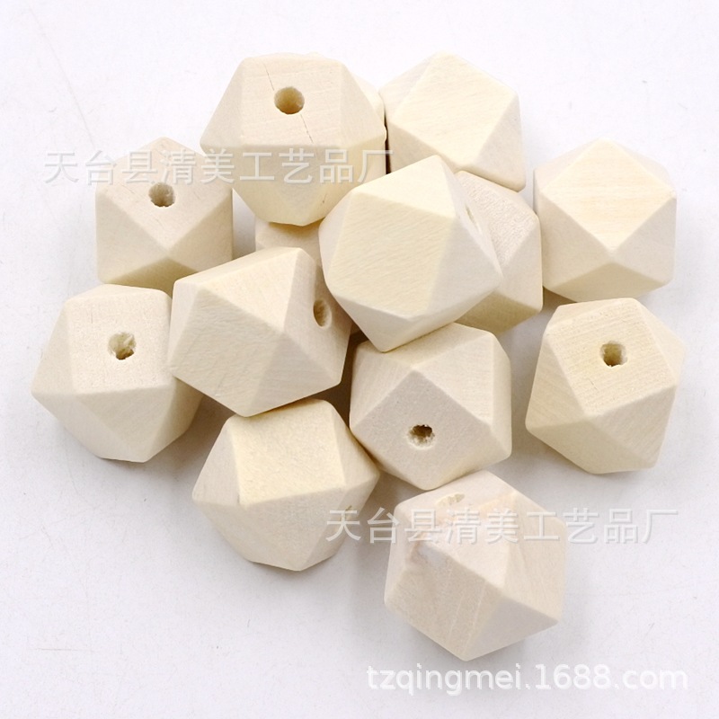 Tronco Decoración de madera Cuentas de madera octogonales Decoración de madera Cuentas de esquina Educación temprana Juguetes prácticos
