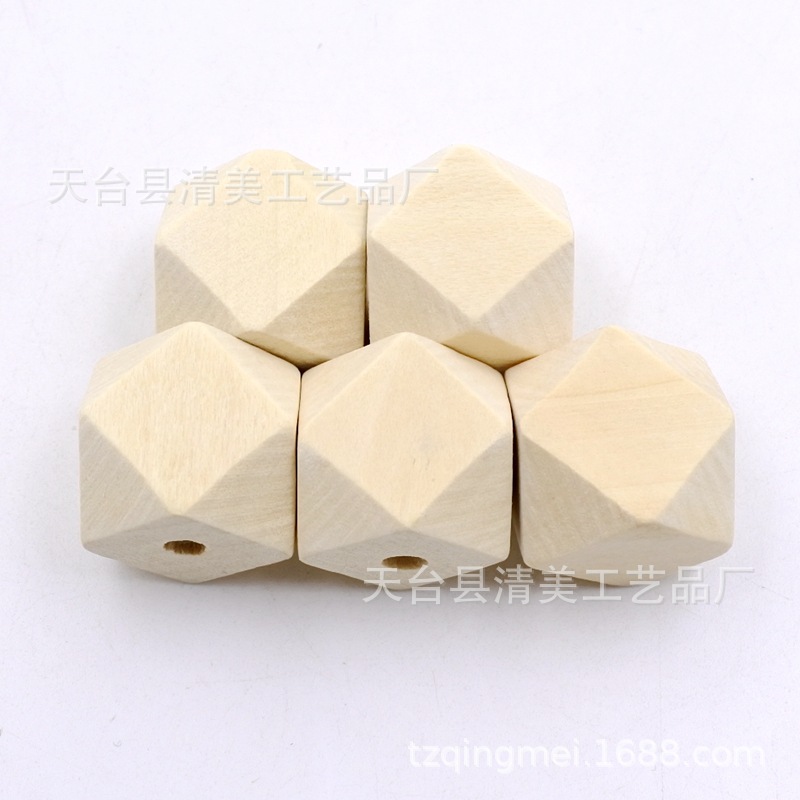 Tronco Decoración de madera Cuentas de madera octogonales Decoración de madera Cuentas de esquina Educación temprana Juguetes prácticos