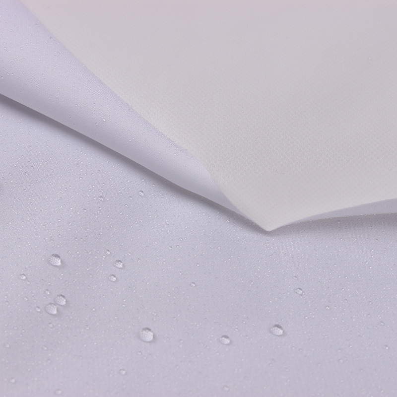 300T尼丝纺贴TPU膜隔离病菌有害超细粉尘酸碱性溶液电磁辐射面料