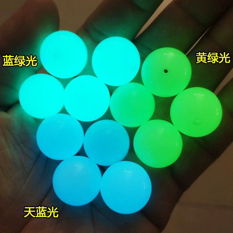 Round Glow Beads, Luminous Stone Spheres, Drilled 6–20 mm for DIY Bracelets
