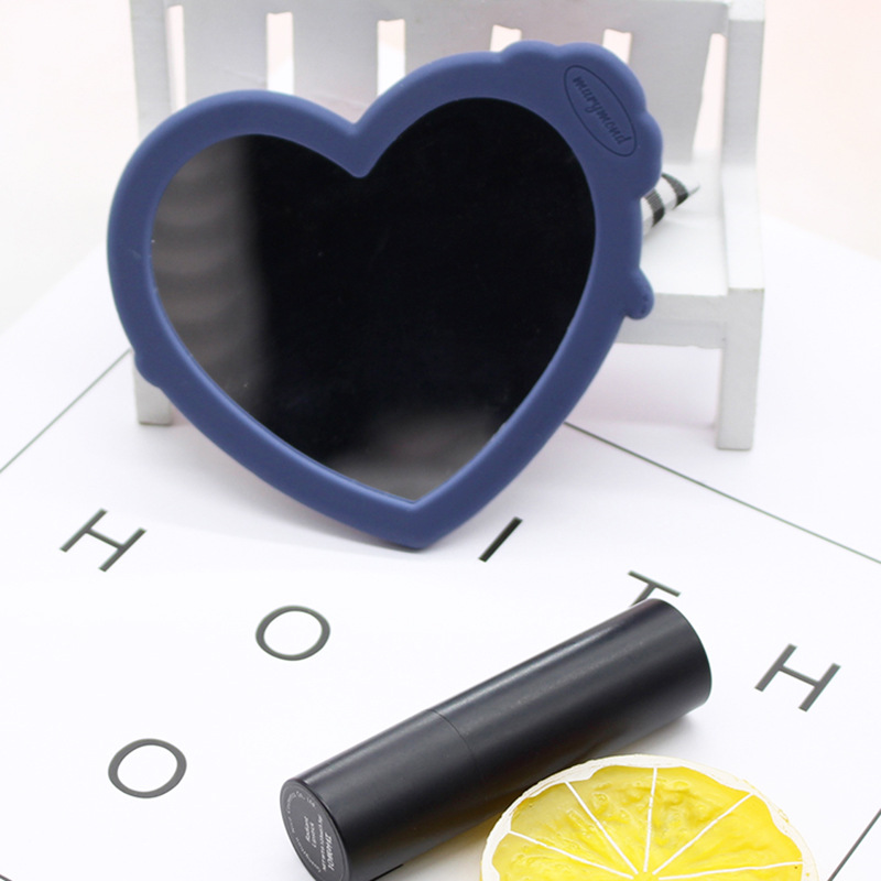 Espejo de silicona de dibujos animados creativo Corea del Sur espejo de maquillaje PVC pegamento flexible portátil pequeño espejo redondo regalo