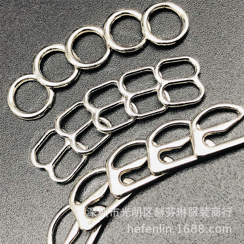 厂家自产批发现货供应内衣配件辅料电镀合金文胸金属调节扣089环