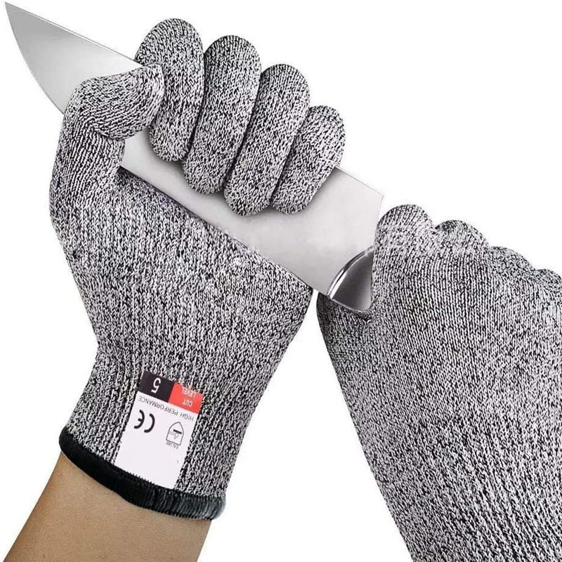 En stock HPPE guantes anti-corte 3-5 grado fábrica de vidrio protector resistente al desgaste de seguridad jardinería cocina sacrificio guantes de pesca image 5