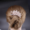 Metal plug from pearl, hair accessory, hair stick, Korean style, flowered