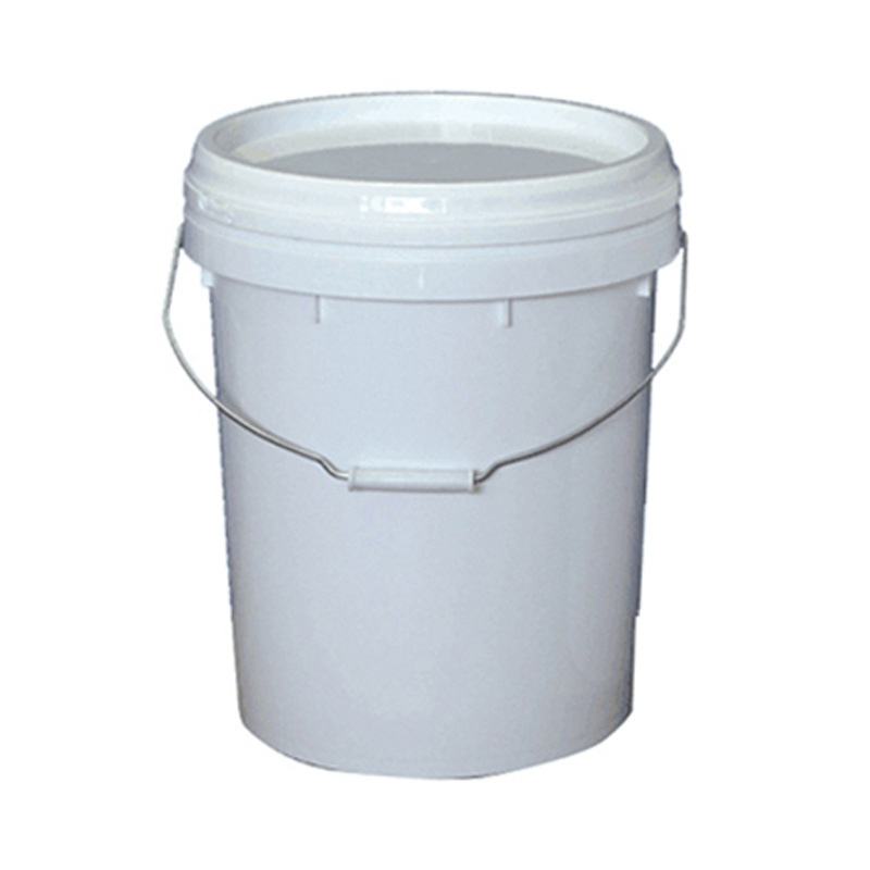 Cubo de plástico grueso Cubo de plástico blanco con tapa nuevo material de recubrimiento Cubo de pintura química Cubo de almacenamiento de agua al por mayor del hogar