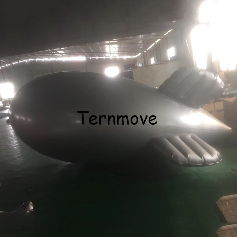 4m升空飞艇 空飘气球 PVC充气飞艇 广告落地气球开业庆典空飘气球