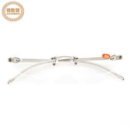 无框成品近视眼镜100~400度TR90轻软镜架无框一体近视镜打孔近视