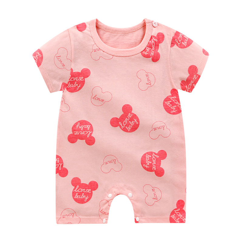 Pure Cotton Newborn Clothes Summer Short-sleeved Climbing Clothes Baby Jumpsuit Children's Hare Clothes for Boys and Girls