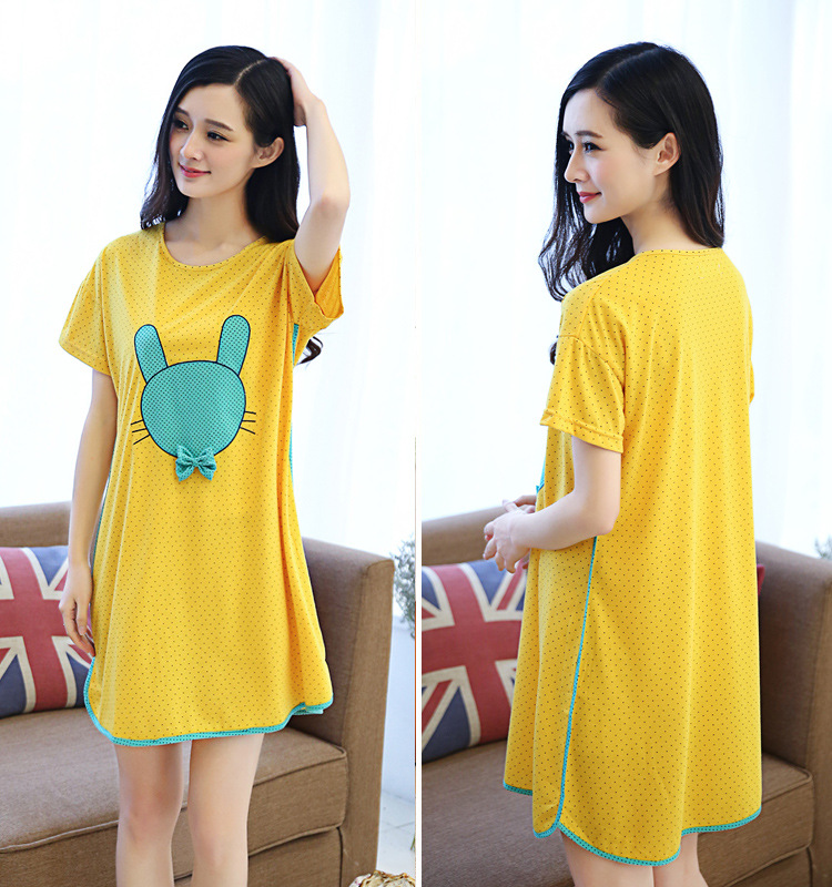 Pijamas de algodón modal estilo coreano de verano para mujer talla grande Princesa camisón pijamas de verano para mujer ropa de hogar para mujer