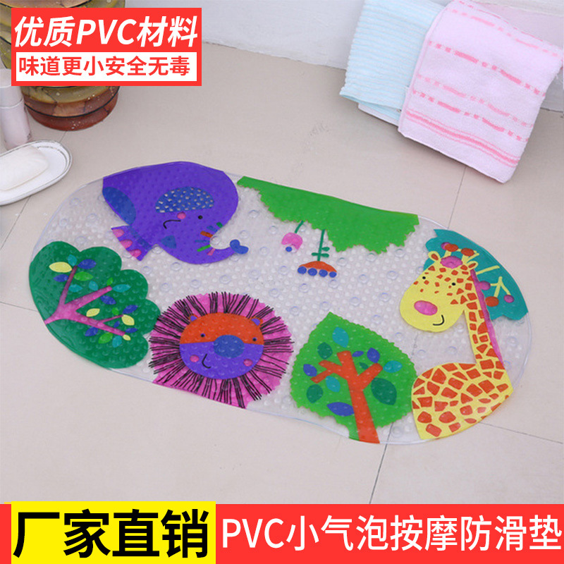 Popular PVC bathroom non-slip mat with adsorption hotel shower bathtub floor mat environmentally friendly floor mat one-piece delivery