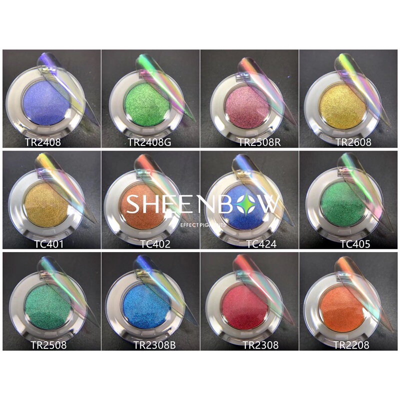 New Product Transparent Color Magic Mirror Polarized Chameleon Titanium Aurora Rainbow Manicure Chameleon Manufacturer Boxed Retail