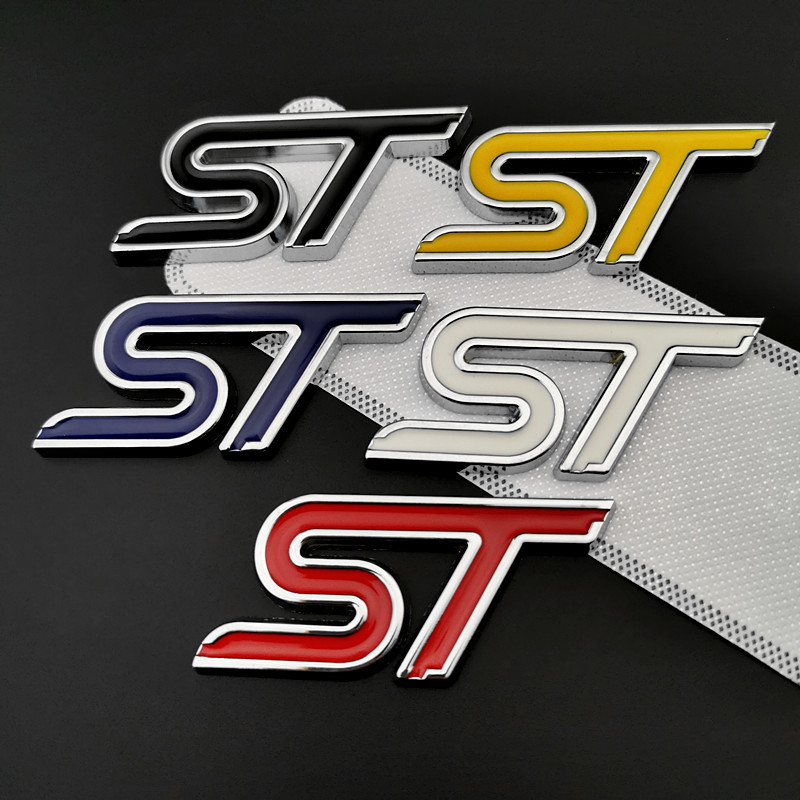 适用福特新蒙迪欧福克斯嘉年华车贴改装运动ST车标金属标尾标贴
