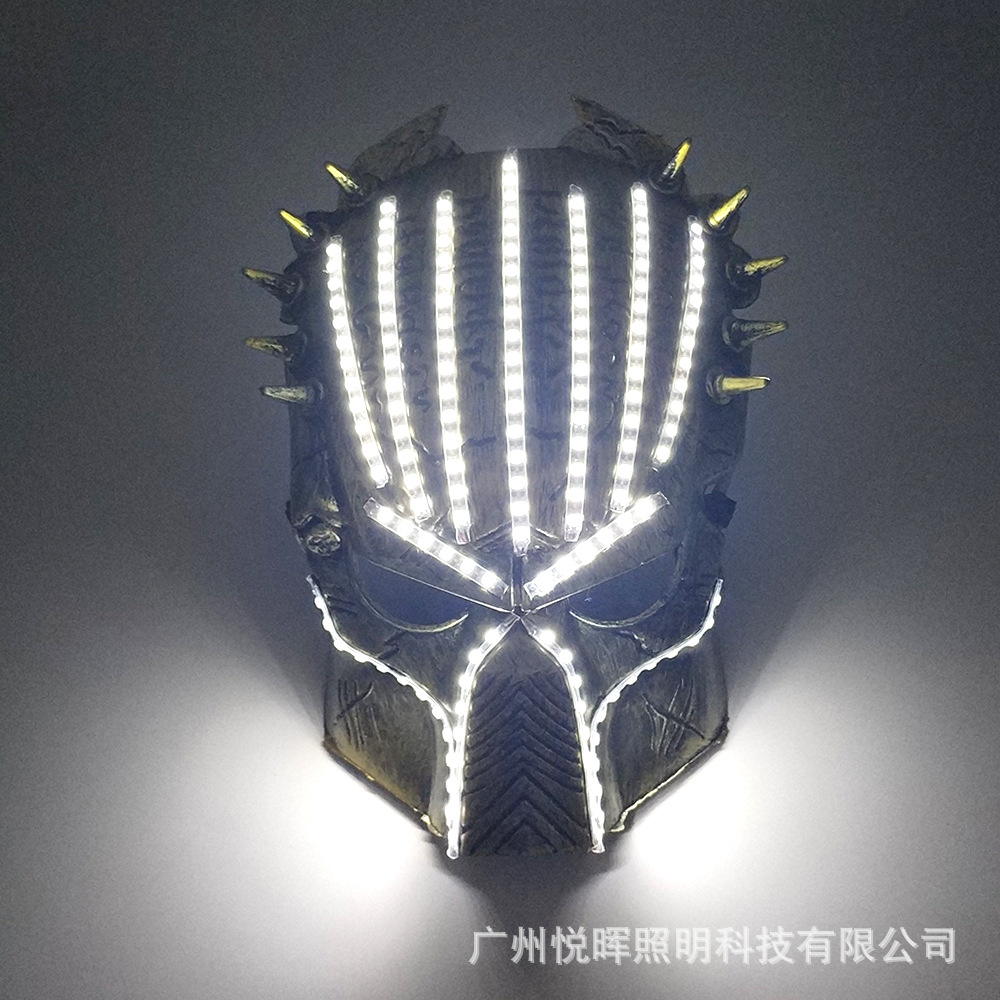 LED hierro Guerrero máscara 5V resaltar película tema rendimiento luminoso apoyos flash máscara luminosa nuevo