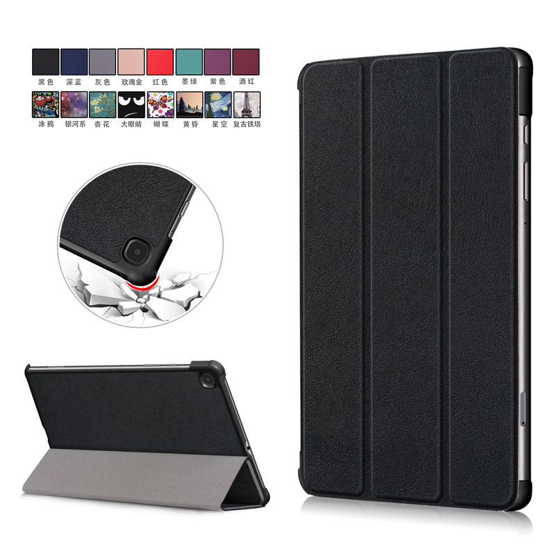 For Samsung Tab S6 Lite 10.4 P620 Flat Leather Case P615 Protective Case Trifold Protective Case