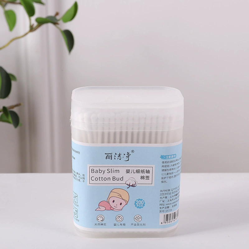 200 тонких бумажных палочек для купания для чистки ушных каналов