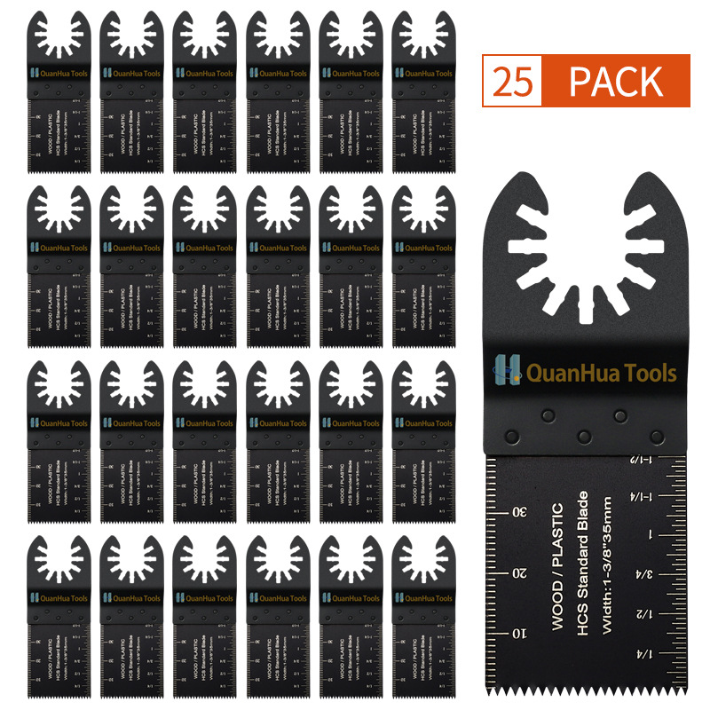 Juego de Hojas de Sierra Rectas para Herramientas Oscilantes 25 pzs 1-3/8 pulg Acero de Alto Carbono Multifuncional image 3