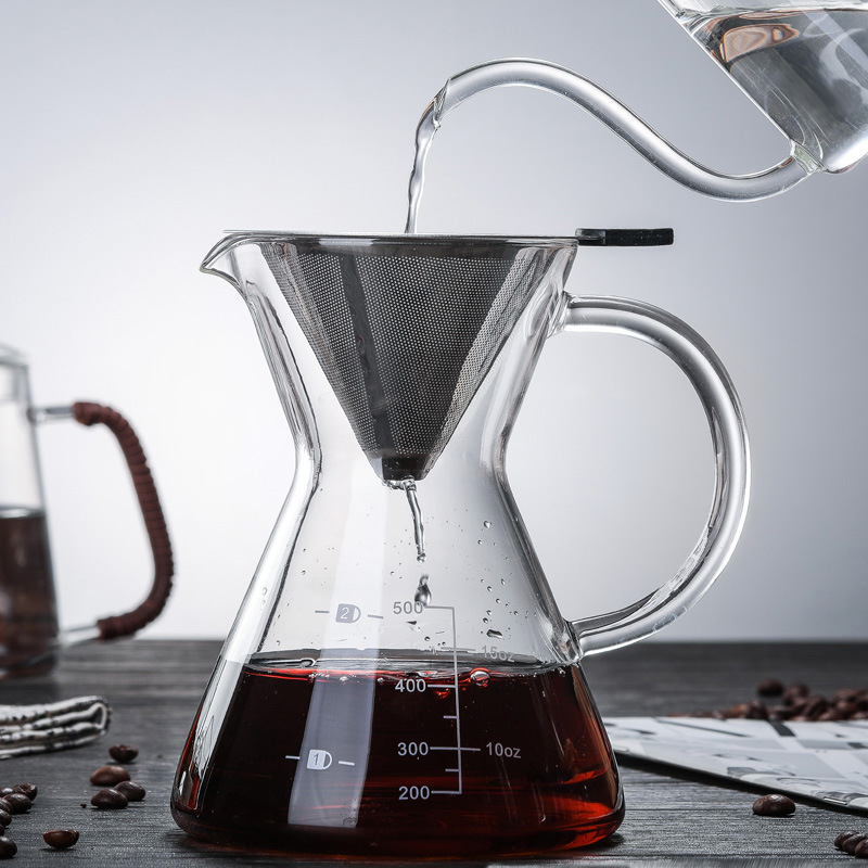 500ml Glass Coffee Pot, Hand-Brewed Coffee Pot, Coffee Set Manufacturer Looking for Distributors, Handmade