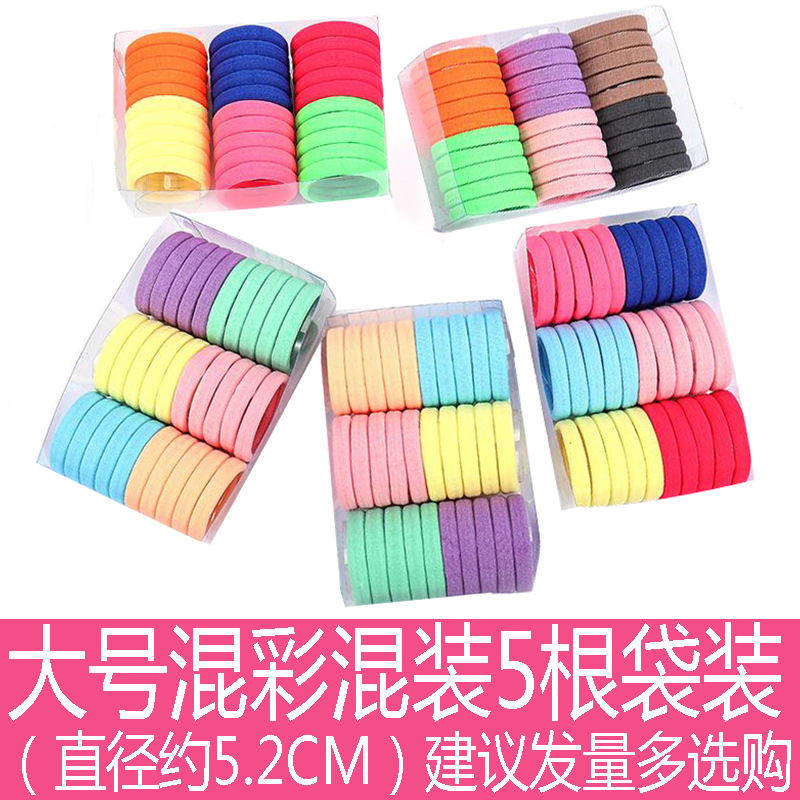 Estilo coreano accesorios para el cabello gran tamaño mediano Pequeño anillo de toalla alta elástica grande grueso anillo de pelo sin costura