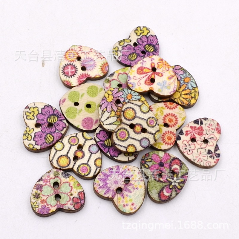 Férula de madera de 17,5mm/estrella de cinco puntas/flor de ciruelo/botón cuadrado textiles para el hogar accesorios de ropa hebilla azul y blanca