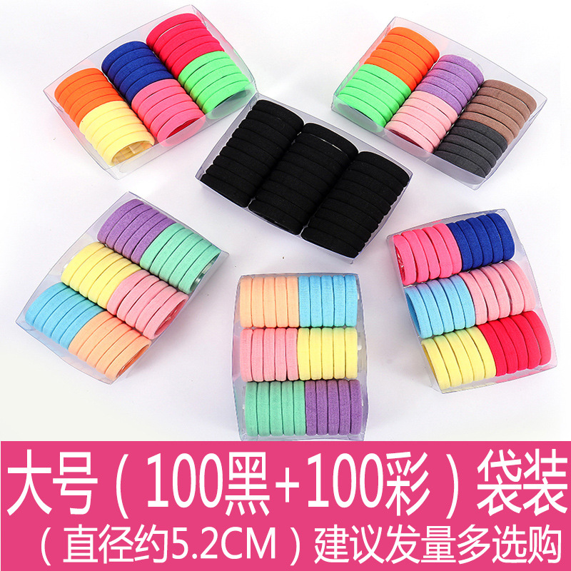 Estilo coreano accesorios para el cabello gran tamaño mediano Pequeño anillo de toalla alta elástica grande grueso anillo de pelo sin costura