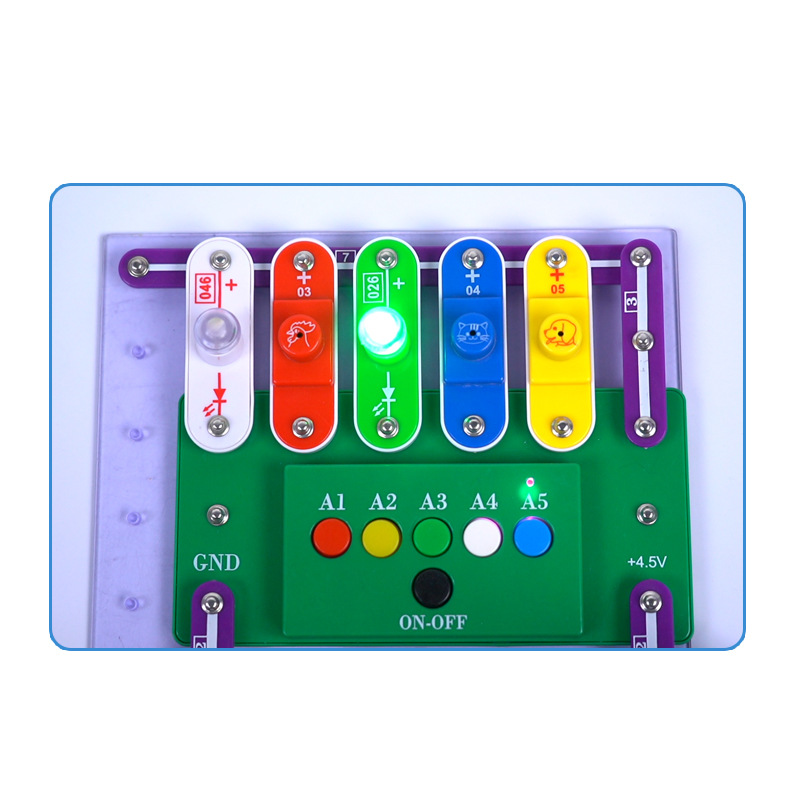 (2개) 프로그램 가능한 장난감 어린이 DIY 악기 교육 장난감 음악 전자 건물 블록 교사 왕 전자 건물 블록