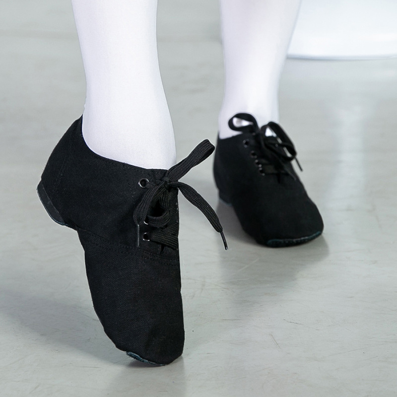 Zapatos de baile de empeño de examen de arte zapatos de ejercicio de suela blanda para mujer zapatos de ejercicio de modelo de rendimiento de suela blanda para mujer de color carne altos negros