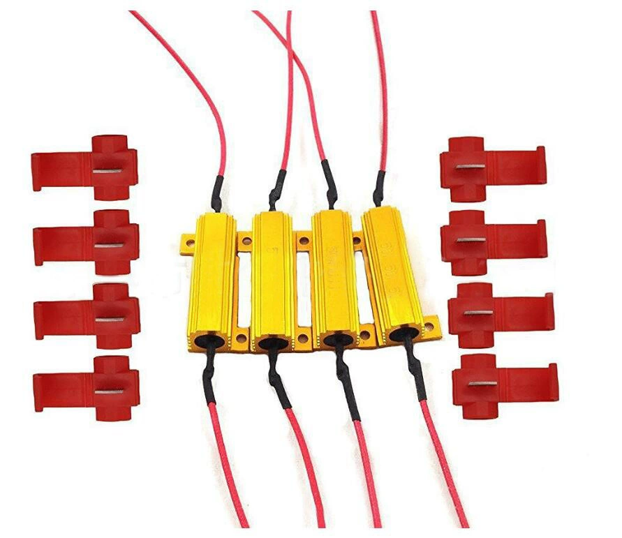 Сопротивление указателя поворота Светодиодный задний фонарь автомобиля Алюминиевый корпус Сопротивление Светодиодный противотуманный свет Сопротивление декодера RX24 50W6R Europe