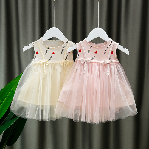 Ladies' Dress for 1-3 Year Old Baby Summer Outfit Net Dress Stylish Children's Summer 0 Girls' Baby Small Skirt Princess Dress
