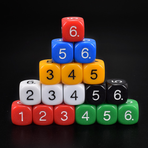 Colorful digital dice teaching children's game calculation teaching aids sieve dice props addition, subtraction, multiplication and division toys