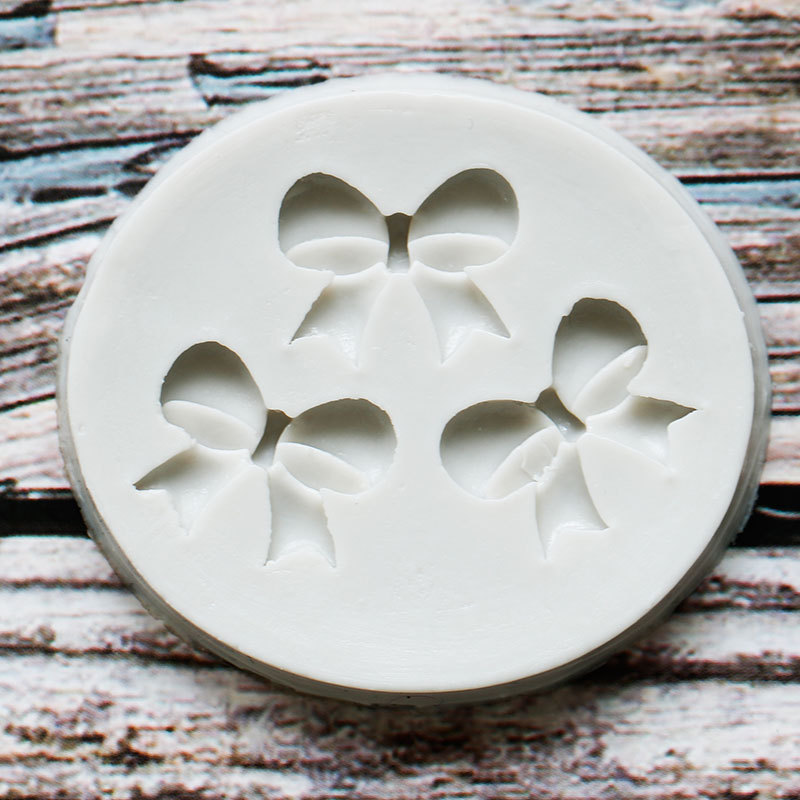 Molde de silicona líquida bowknot fondant cake molde chocolate hornear decoración herramientas en stock al por mayor