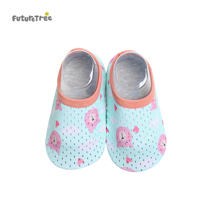 Primavera y verano piso calcetines nuevos niños infantiles antideslizante interior Niños y niñas bebé Niño Zapatos educación temprana zapatos calcetines de dibujos animados