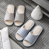 Summer non-slip slippers indoor, demi-season footwear for beloved, cotton and linen