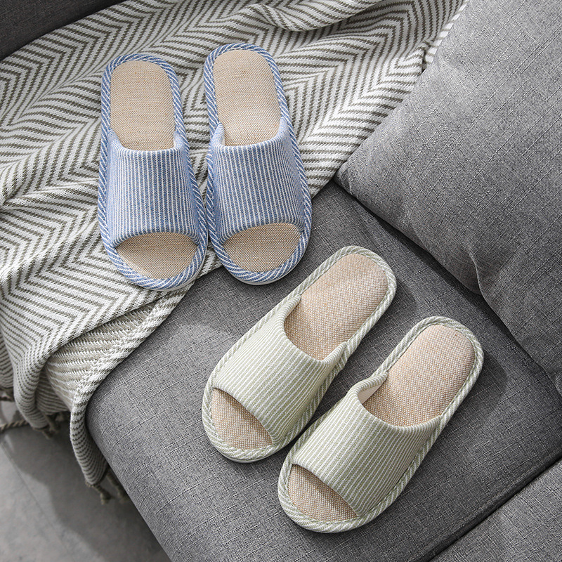 Spring and summer cotton and linen slippers men's home four seasons indoor non-slip simple couple autumn and winter cotton linen linen slippers women Spring and summer cotton and linen slippers men's home four seasons indoor non-slip simple couple autumn and winter cotton linen linen slippers women
