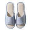 Summer non-slip slippers indoor, demi-season footwear for beloved, cotton and linen