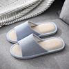 Summer non-slip slippers indoor, demi-season footwear for beloved, cotton and linen