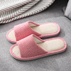 Summer non-slip slippers indoor, demi-season footwear for beloved, cotton and linen